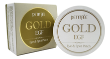 Petitfee Гидрогелевые патчи для области вокруг глаз Gold & EGF Eye & Spot Patch 60шт