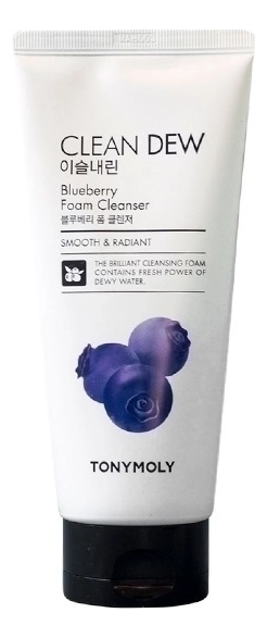 

Пенка для умывания Clean Dew Foam Cleanser 180мл: Blueberry, Пенка для умывания Clean Dew Foam Cleanser 180мл