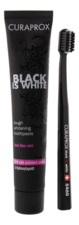 Curaprox Набор Black Is White (отбеливающая зубная паста со вкусом лайма 90мл + ультрамягкая зубная щетка Ultra Soft CS 5460)