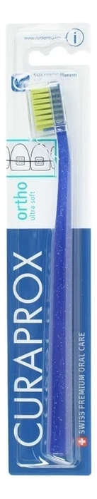 Ортодонтическая щетка с углублением CS Ortho Ultra Soft 5460: Синяя
