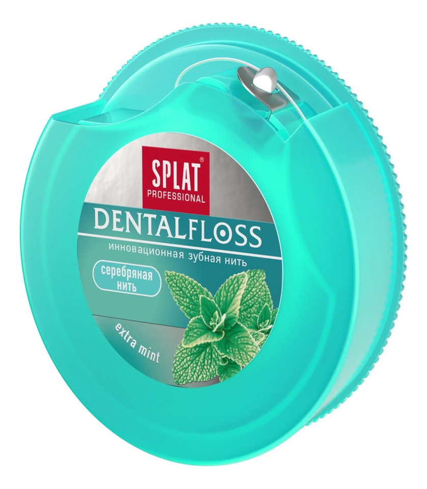 Антибактериальная супертонкая зубная нить с волокнами серебра Professional Dental Floss 30м