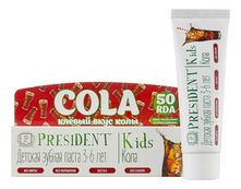 PresiDENT Зубная паста-гель для детей 3-6 лет Kids 50мл (кола)