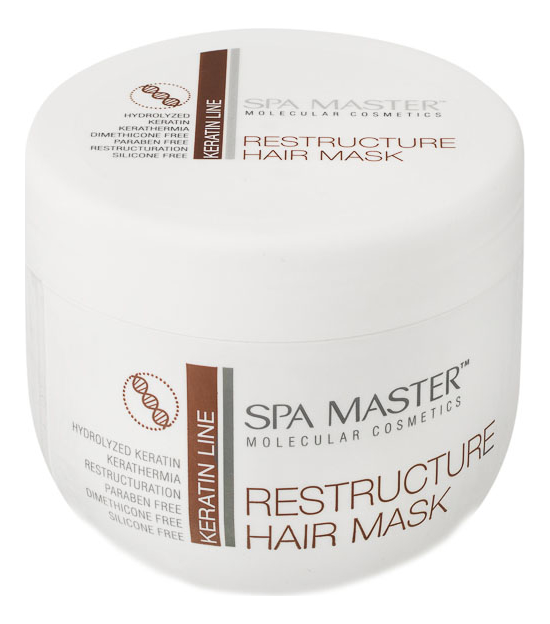 Реструктурирующая маска для волос с кератином Keratin Line Restructure Hair Mask 500мл реструктурирующий бальзам для волос с кератином keratin line restructure hair conditioner 200мл