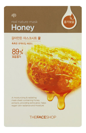 Тканевая маска для лица с экстрактом меда Real Nature Mask Honey 20г