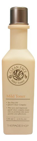 

Тонер для лица Clean Face Mild Toner 130мл