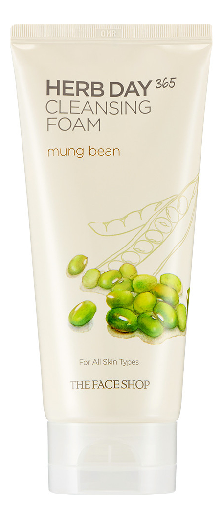 

Пенка для умывания Бобы Мунг Herb Day 365 Cleansing Foam Mung Beans 170мл