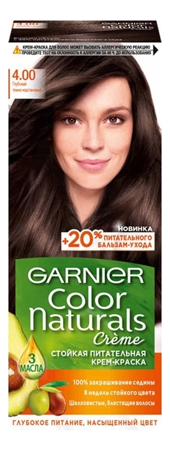 

Краска для волос Color Naturals: 4 Глубокий темно-каштановый, Краска для волос Color Naturals