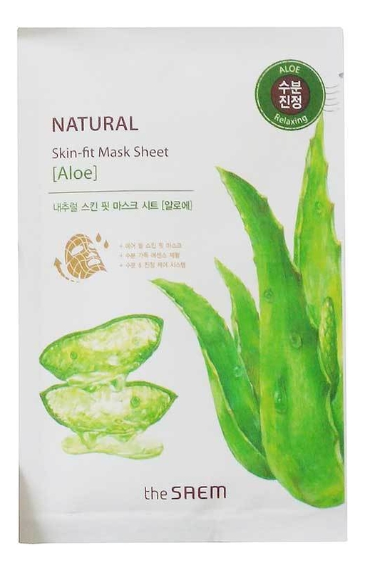 

Маска тканевая для лица Natural Skin Fit Mask Sheet Aloe 20мл