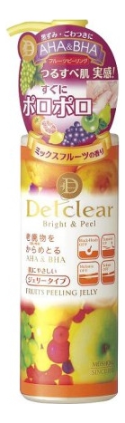 Пилинг-гель для лица Detclear AHA  BHA Fruits Peeling Jelly 180мл (аромат фруктов)