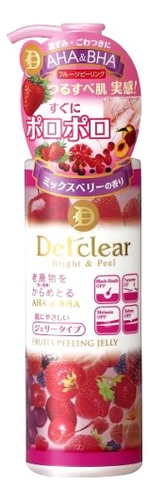 Пилинг-гель для лица Detclear AHA  BHA Fruits Peeling Jelly 180мл (аромат ягод)