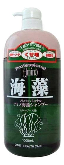 Шампунь-экстра для волос с аминокислотами морских водорослей Professional Amino Seaweed Ex Shampoo 1000мл dime health care professional amino seaweed ex маска для поврежденных волос с аминокислотами морских водорослей 800 мл