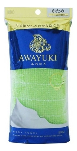 Массажная мочалка для тела жесткая Awayuki Body Towel (салатовая) от Randewoo