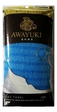 OHE Массажная мочалка для тела сверхжесткая Awayuki Body Towel (голубая)