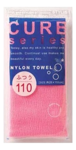 

Массажная мочалка для тела средней жесткости Cure Nylon Towel: Розовая, Массажная мочалка для тела средней жесткости Cure Nylon Towel