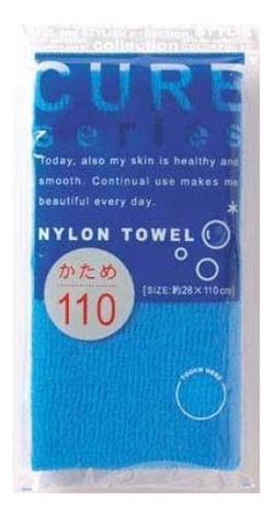 Массажная мочалка для тела жесткая Cure Nylon Towel: Синяя мочалка для тела watts жесткая голубая 1 шт