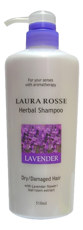 Растительный шампунь для сухих поврежденных волос Лаванда Herbal Shampoo Lavender 510мл
