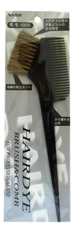 Гребень c щеткой для профессионального окрашивания волос Hairdye Brush & Comb: Гребень большой