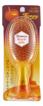 Щетка массажная для увлажнения и придания блеска волосам с медом и маточным молочком Honey Royal Jelly (круглая)