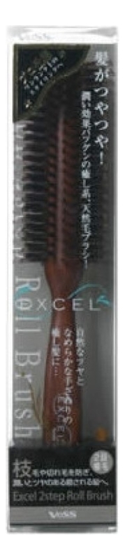 Щетка для волос с натуральной щетиной и нейлоном Excel Mix Brushing Brush: Щетка круглая