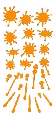 Наклейки для лица Splasheets Playsheet : Orange от Randewoo