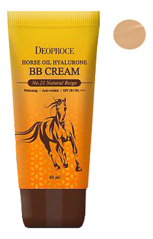BB крем для лица с гиалуроновой кислотой и лошадиным жиром Horse Oil Hyalurone Cream SPF50+ PA+++ 60г: No 21 от Randewoo