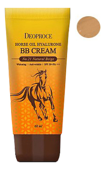 BB крем для лица с гиалуроновой кислотой и лошадиным жиром Horse Oil Hyalurone Cream SPF50+ PA+++ 60г: No 23 от Randewoo