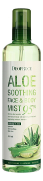 Спрей для лица и тела с экстрактом алоэ Aloe Soothing Face & Body Mist 95% 410мл