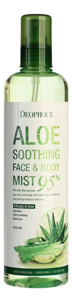 Купить Спрей для лица и тела с экстрактом алоэ Aloe Soothing Face & Body Mist 95% 410мл, Спрей для лица и тела с экстрактом алоэ Aloe Soothing Face & Body Mist 95% 410мл, Deoproce