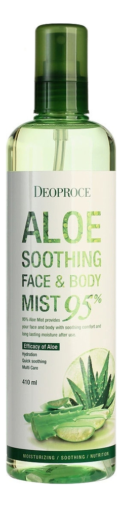 Спрей для лица и тела с экстрактом алоэ Aloe Soothing Face &amp; Body Mist 95% 410мл от Randewoo