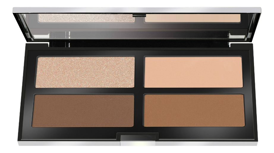 

Набор для контуринга Contouring & Strobing Palette 17,5г: 003 Для темной кожи, Набор для контуринга Contouring & Strobing Palette 17,5г