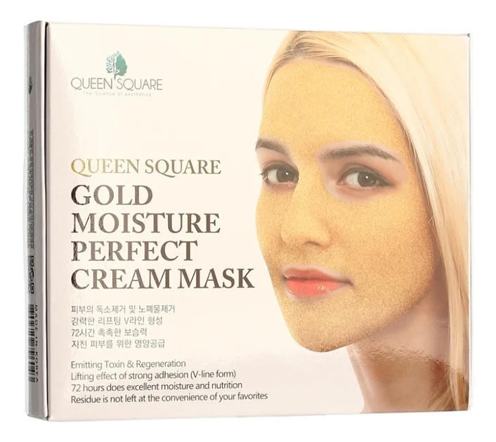 

Маска для лица антивозрастная с золотом Gold Moisture Perfect Cream Mask 4*50г