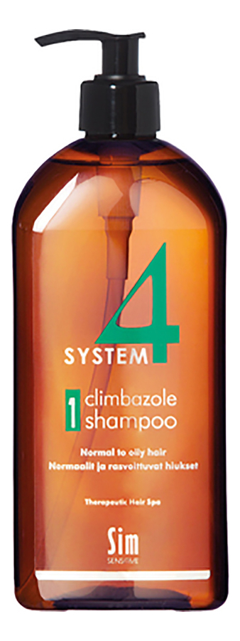 Купить Шампунь No 1 для нормальных и жирных волос System 4 Climbazole Shampoo: Шампунь 500мл, Sim Sensitive