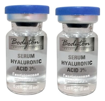 

Сыворотка с гиалуроновой кислотой 3% низкомолекулярная Serum Hyaluronic Acid: Сыворотка 2*8мл, Сыворотка с гиалуроновой кислотой 3% низкомолекулярная Serum Hyaluronic Acid