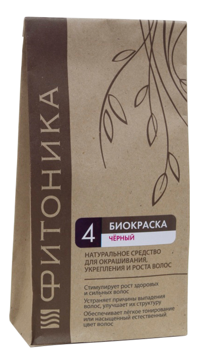 

Биокраска для волос Фитоника 150г: No4 Черный, Биокраска для волос Фитоника 150г
