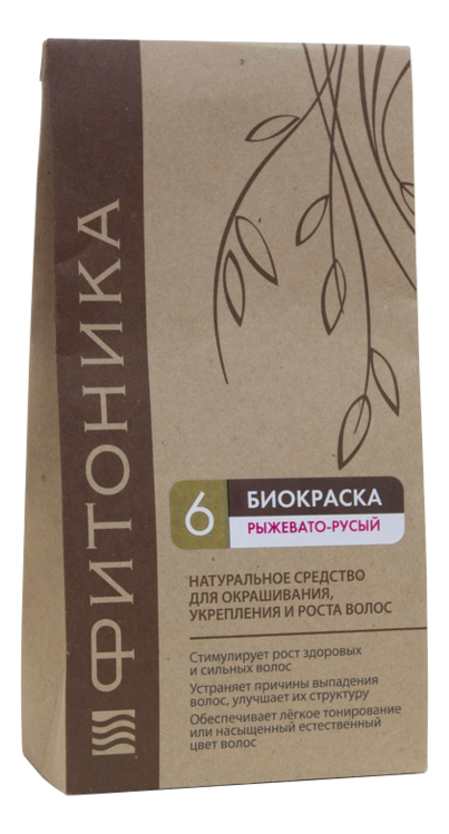 

Биокраска для волос Фитоника 150г: No6 Рыжевато-русый, Биокраска для волос Фитоника 150г
