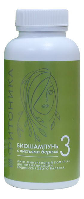 Биошампунь с листьями березы для нормализации водно-жирового баланса волос No 3 Фитоника 130г от Randewoo