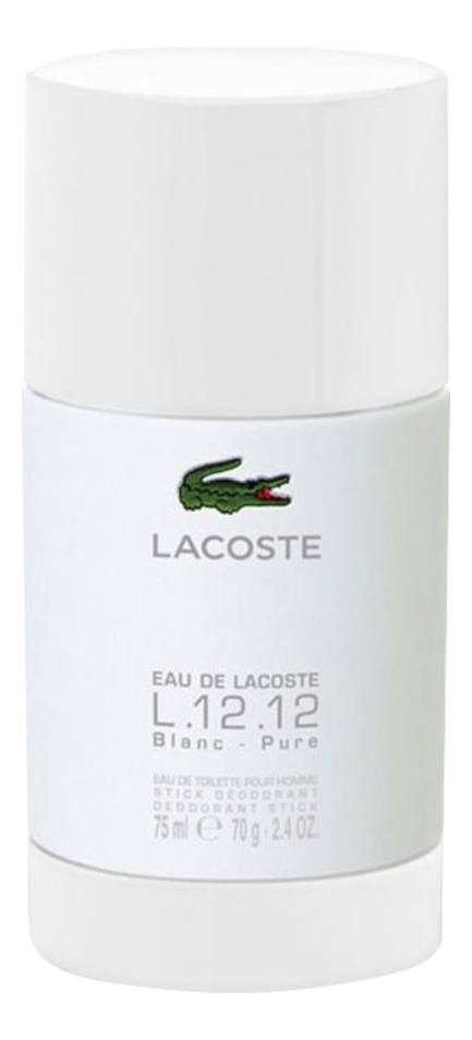 

Eau De Lacoste L.12.12 Blanc: дезодорант твердый 75мл, Eau De Lacoste L.12.12 Blanc