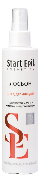 Лосьон перед депиляцией с экстрактом мелиссы и маслом сладкого миндаля Start Epil Pre-Epil 200мл