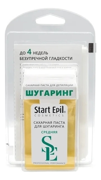 Набор для шугаринга Start Epil (сахарная паста в картридже Средняя 100г + бумажные полоски)