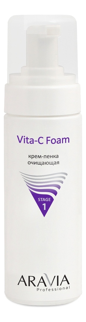 Купить Крем-пенка для лица очищающая Professional Vita-C Foaming Stage 1 160мл, Aravia