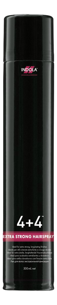 

Лак для волос экстрасильной фиксации 4+4 Extra Strong Hairspray 500мл