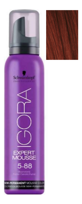 

Тонирующий мусс для волос Igora Expert Mousse 100мл: 5-88 Light Brown Intense Red, Тонирующий мусс для волос Igora Expert Mousse 100мл