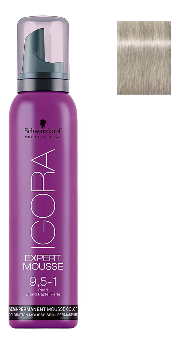 

Тонирующий мусс для волос Igora Expert Mousse 100мл: 9,5-1 Platinum Blonde Cendre, Тонирующий мусс для волос Igora Expert Mousse 100мл