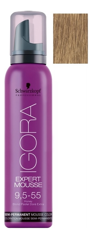 

Тонирующий мусс для волос Igora Expert Mousse 100мл: 9,5-55 Platinum Blonde Intense Gold, Тонирующий мусс для волос Igora Expert Mousse 100мл