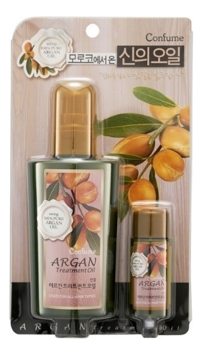 

Масло аргановое для волос Confume Argan Treatment Oil 120мл/25мл