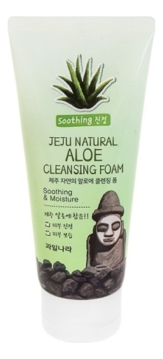 Пенка для умывания Jeju Natural Aloe Cleansing Foam 120г цена и фото