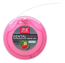 SPLAT Антибактериальная объемная зубная нить Клубника Dental Floss 30м