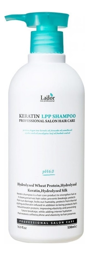 Шампунь для волос кератиновый Keratin Lpp Shampoo: Шампунь 530мл от Randewoo