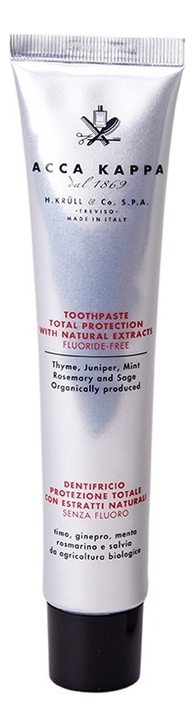 

Защитная зубная паста без содержания фтора Toothpaste Total Protection With Natural Extracts Fluoride-Free 100мл