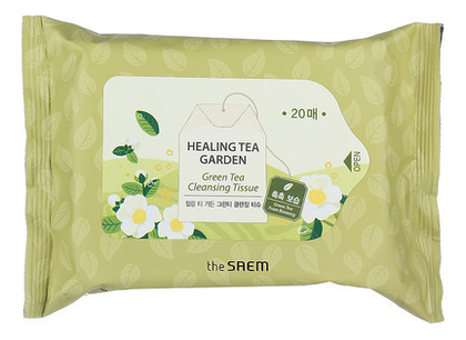 Салфетки очищающие с экстрактом зеленого чая Healing Tea Garden Green Tea Cleansing Tissue: Салфетки 20шт